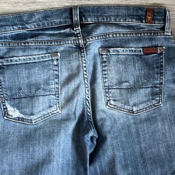 7 for all mankind jeans capris size 29 bikercore baddie style - Picture 8 of 9